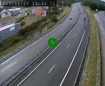 Caméra autoroute A75 à hauteur du col du rocher blanc en direction de Montpellier