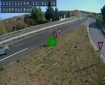 Caméra routière France - N109, Courpouiran - La plaine, en direction de Clermont l'Hérault, à la sortie de Montpellier