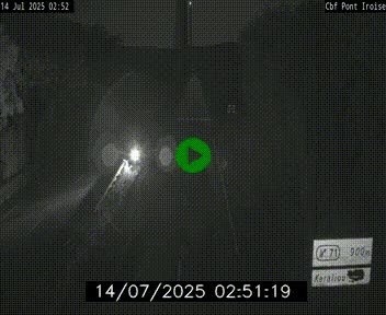 Webcam sur la N165 après le Pont de l'Iroise, à l'entrée de Brest