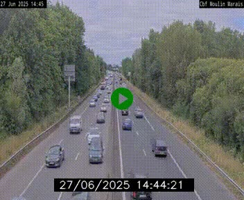 Webcam sur le périphérique de Nantes (N844) entre la Porte de Saint-Luce et la Porte d'Anjou, à l'est de la ville