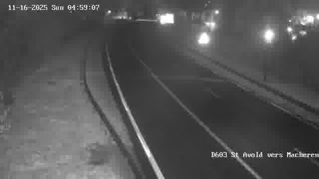 Webcam sur la D603 située à proximité de Saint-Avold. Vue orientée vers Macheren.