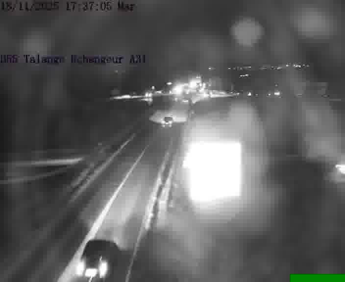Webcam sur la D55 à Talange au niveau du pont surplombant l'A31 (sens droite-gauche vers Luxembourg). Vue orientée vers Ay-sur-Moselle.