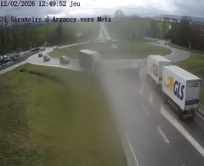 Webcam installée le long de D1 (France) à Argancy, pointée vers Metz, utile pour suivre précisément les conditions de trafic.