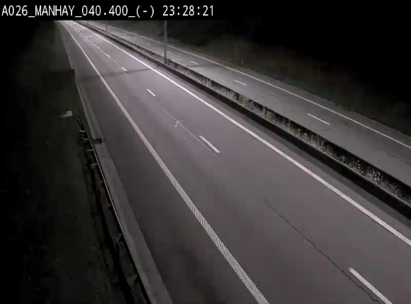 Webcam autoroute A26/E25 à hauteur de Manhay, après la jonction avec la N651 en direction de Liège - BK 40.4