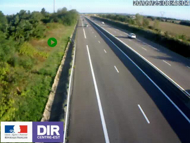 Webcam sur le contournement de Valence, sur la Nationale 7, à la jonction avec la N532, caméra orientée vers Grenoble