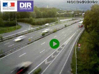 Webcam sur la Nationale 201 à hauteur de la sortie Chambéry-Nord, avant à la jonction entre l'A41 et l'A43, en direction de Lyon