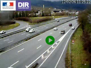 Webcam sur la Nationale 201 à hauteur de la sortie Chambéry-Nord, avant à la jonction entre l'A41 et l'A43, en direction de Lyon