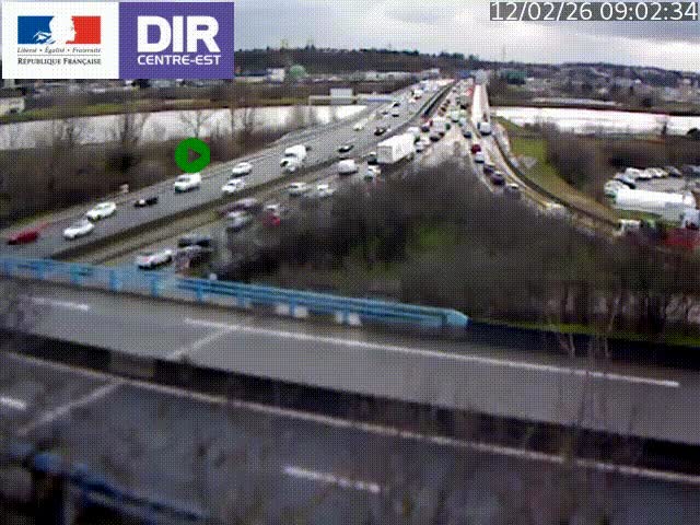Clone of Caméra de circulation sur A7 à Lyon Perrache vers Marseille, le long du Rhône