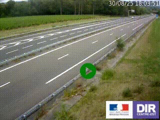 Webcam autoroute sur l'A77 à hauteur de Pouilly-sur-Loire en direction de Nevers