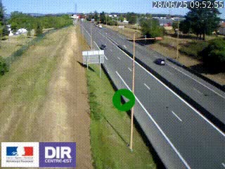 Webcam à Mably, à proximité de Roanne en direction de Moulins sur la N7