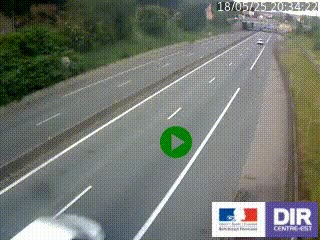 Caméra autoroutière sur l'A47 à hauteur de Givors, a proximité de Lyon. La webcam est orientée vers Lyon