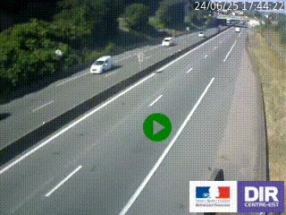 Caméra autoroutière sur l'A47 à hauteur de Givors, a proximité de Lyon. La webcam est orientée vers Lyon