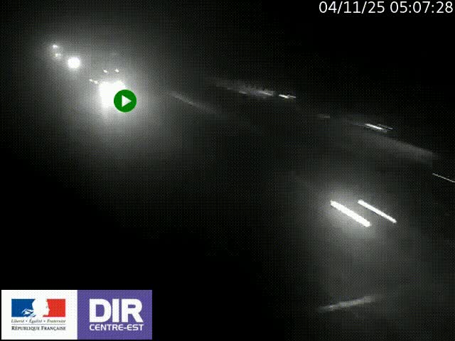 Caméra trafic à la jonction entre l'A46 (Rocade-est de Lyon) et l'A42 à hauteur de Vault-en-Velin en direction de Marseille