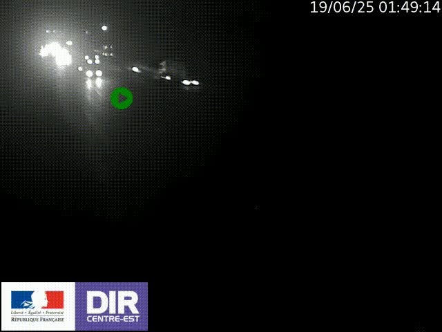Caméra trafic à la jonction entre l'A46 (Rocade-est de Lyon) et l'A42 à hauteur de Vault-en-Velin en direction de Marseille