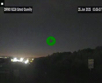 Webcam routière sur N338 à hauteur de Grand-Quevilly en périphérie de Rouen. Vue orientée vers Rouen