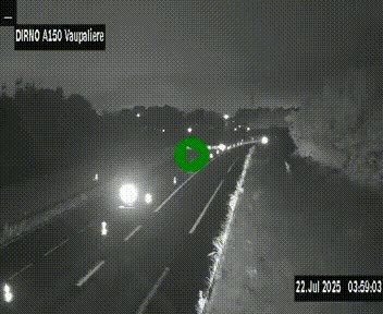 Webcam autoroute A150 à hauteur de La Vaupalière en périphérie de Rouen. Vue orientée vers Rouen