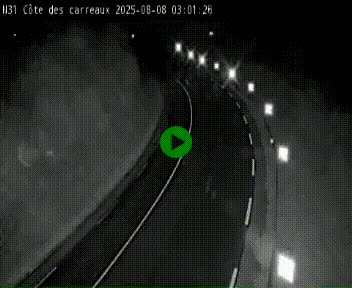 Webcam en haut de la Côte des Carreaux sur la N31 à Avesnes-en-Bray. Vue orientée vers Rouen