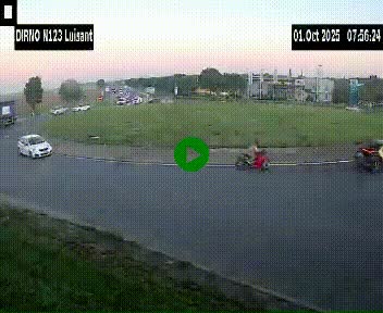 Webcam en périphérie de Chartres sur la N123, à hauteur de Luisant. Vue orientée vers Chartres