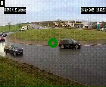 Webcam en périphérie de Chartres sur la N123, à hauteur de Luisant. Vue orientée vers Chartres