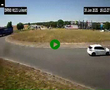 Webcam en périphérie de Chartres sur la N123, à hauteur de Luisant. Vue orientée vers Chartres