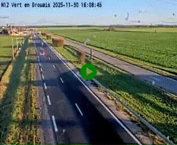Webcam à hauteur de Vert-en-Drouais sur la N12, en périphérie de Dreux. Vue orientée vers Alençon