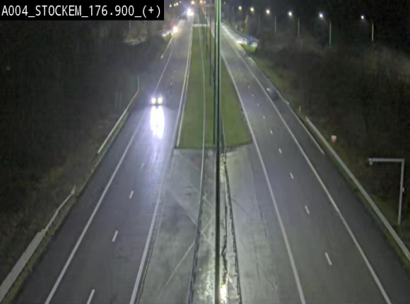 Webcam au-dessus de l'E411 sur la N83 à hauteur de la sortie Stockem. Vue orientée vers Arlon