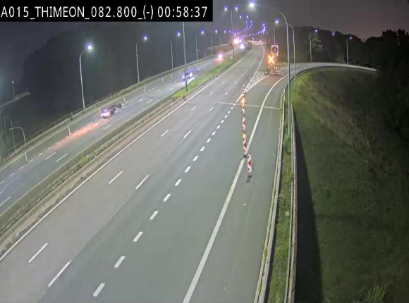 Caméra trafic Belgique - Thiméon - E42, jonction avec A54 (E420) direction La Louvière/Charleroi - BK 82.82