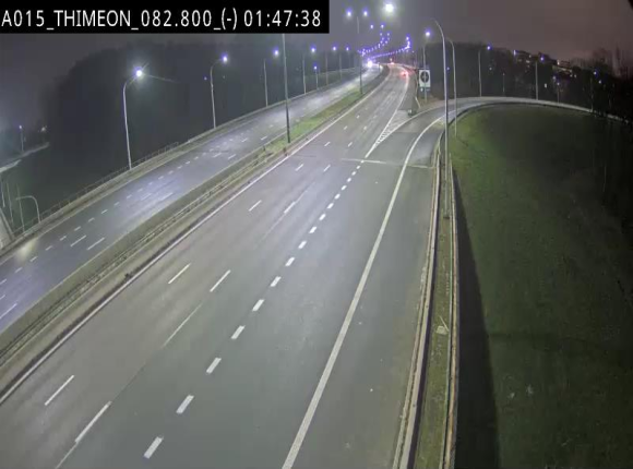 Caméra trafic Belgique - Thiméon - E42, jonction avec A54 (E420) direction La Louvière/Charleroi - BK 82.82