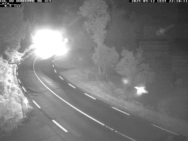 Caméra à proximité du col du Bonhomme sur la D415 à Plainfaing vers l'Alsace