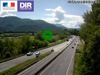 Caméra trafic à Meylan sur la Rocade-Sud de Grenoble en direction d'Aix-en-Provence