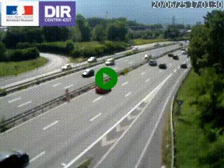 Caméra routière à hauteur de la sortie 15 Chambéry-centre au PK 4,103 en direction d'Albertville