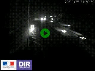 Caméra autoroute sur A6 - Valvert, près de Lyon, en direction de Paris, à hauteur de la sortie 36 Porte du Valvert