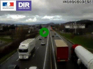 Caméra autoroute à Saint-Etienne (Les Littes) à hauteur du Ikea Saint-Etienne sur l'A72 en direction de Roanne