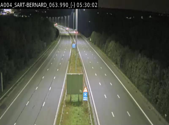 Webcam E411 à hauteur d'Assesse en provenance d'Arlon ou de la N4 vers Namur