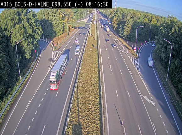 Webcam autoroute Belgique - Bois d'Haine - E42 - BK 98.6