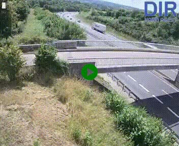 Webcam sur A84 à hauteur de Pont-Farcy, au niveau du pont autoroutier sur la Vire, au sud de Saint-Lô