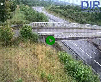 Webcam sur A84 à hauteur de Pont-Farcy, au niveau du pont autoroutier sur la Vire, au sud de Saint-Lô