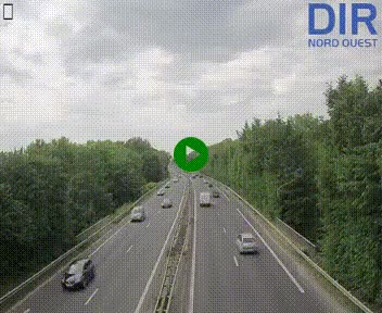 Webcam sur le périphérique de Caen (N814) à l'est de la ville, à Mondeville hauteur de la sortie 2, Presqu'île-Rives de l'Orne, au bout de l'autoroute A13