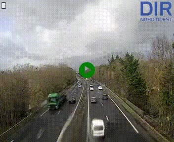 Webcam sur le périphérique de Caen (N814) à l'est de la ville, à Mondeville hauteur de la sortie 2, Presqu'île-Rives de l'Orne, au bout de l'autoroute A13