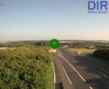 Webcam au début de l'A84 sur le périphérique Ouest de Caen (N814) à hauteur de la sortie 9, Porte de Bretagne
