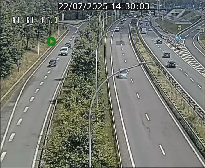 Traffic live webcam Luxembourg Senningerberg - A1 direction Allemagne - BK 11.3