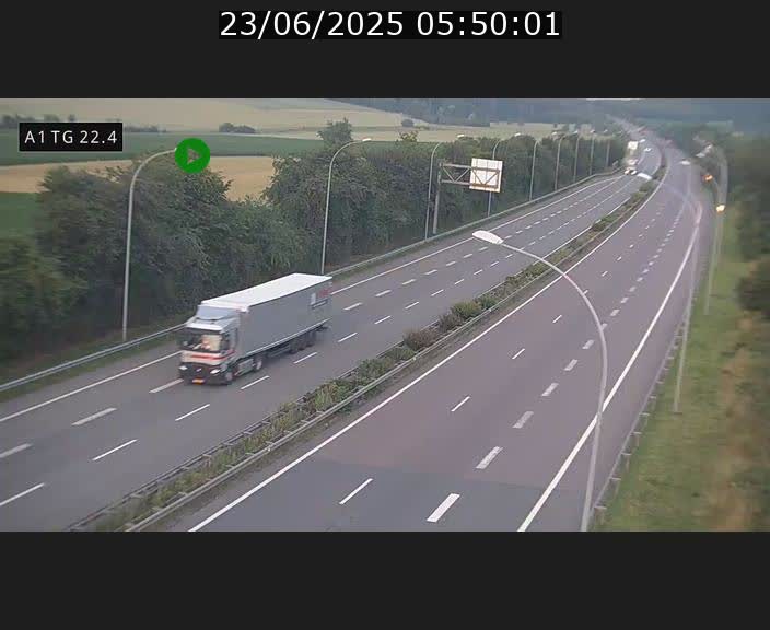 Traffic live webcam Luxembourg Flaxweiler - A1 direction Luxembourg - BK 22.4