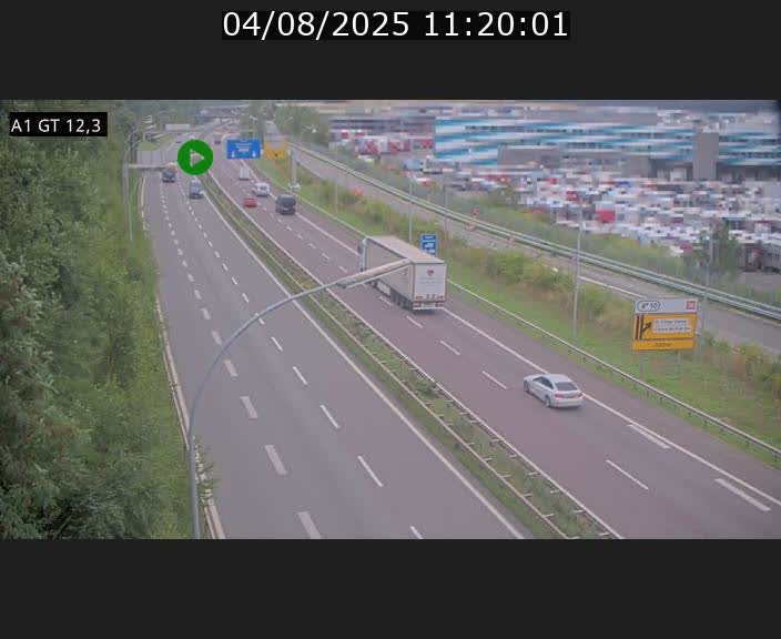 Traffic live webcam Luxembourg Senningerberg - A1 direction Allemagne - BK 12.3