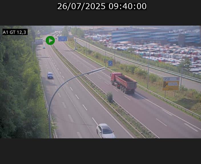 Traffic live webcam Luxembourg Senningerberg - A1 direction Allemagne - BK 12.3