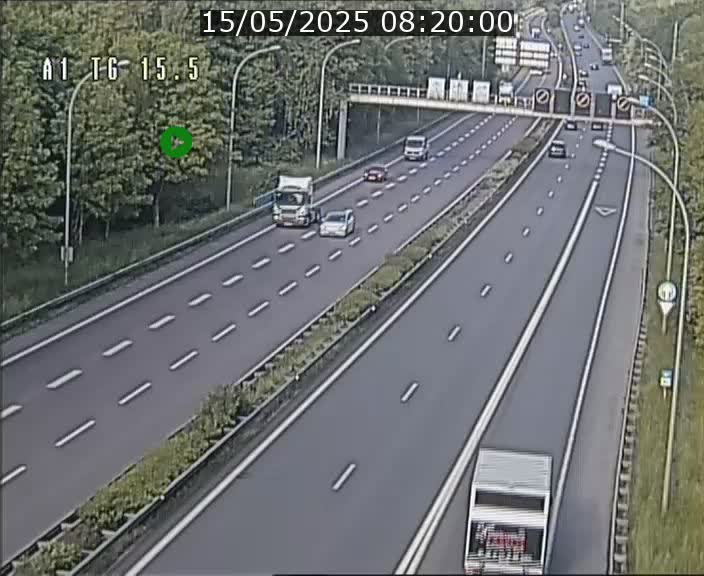 Traffic live webcam Luxembourg Munsbach - A1 direction Luxembourg - BK 15.5