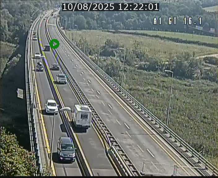Traffic live webcam Luxembourg Niederanven - A1 direction Allemagne - BK 16.1