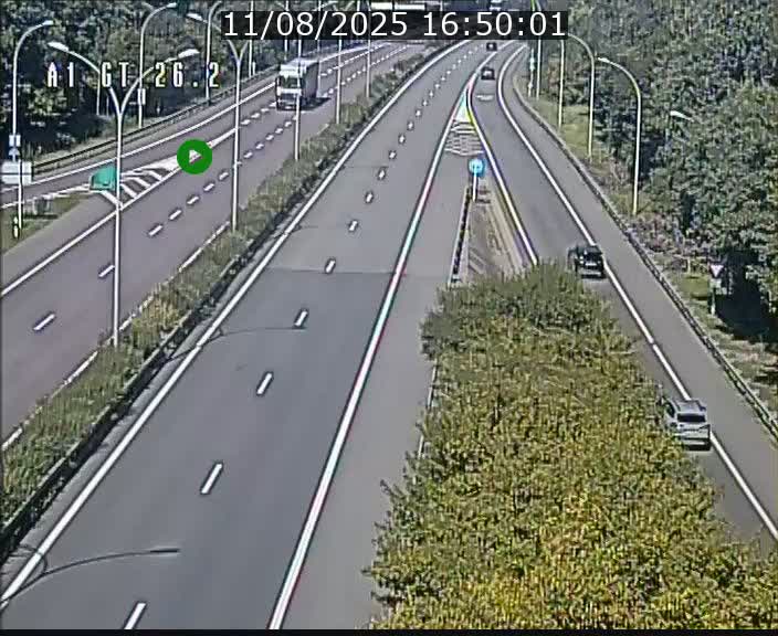Traffic live webcam Luxembourg Grevenmacher - A1 direction Allemagne - BK 26.2