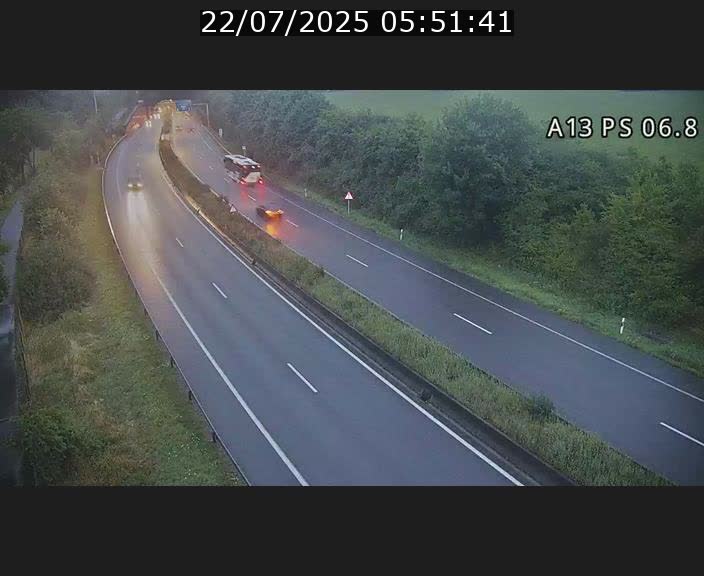 Traffic live webcam Luxembourg Ehlerange - A13 direction Esch-sur-Alzette - BK 6.8