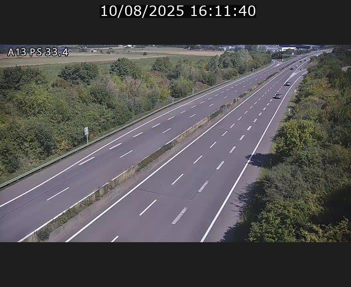 Webcam trafic sur A13 à hauteur de Mondorf-les-Bains en direction d'Altwies
