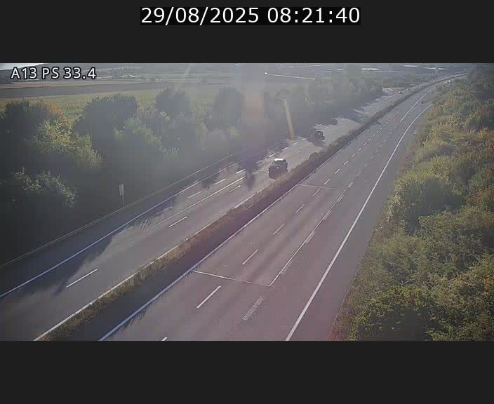 Webcam trafic sur A13 à hauteur de Mondorf-les-Bains en direction d'Altwies